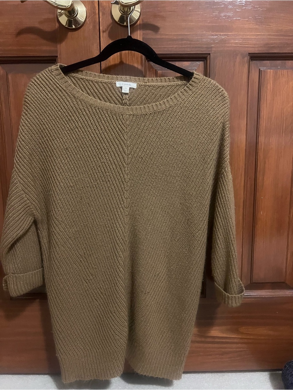 Caslon Cozy Women's Knit Sweater in Camel